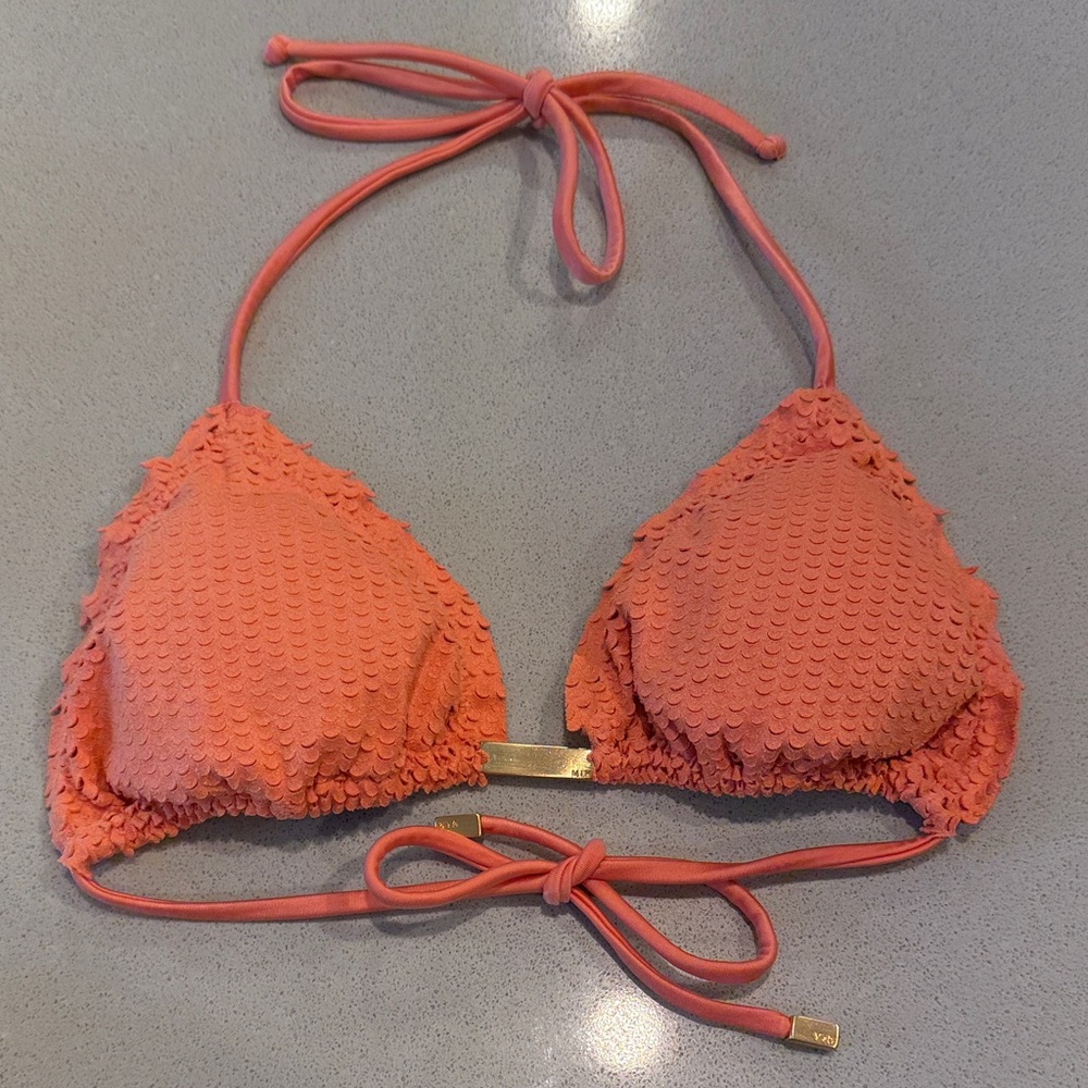 Like New ViX Paula Hermanny Scales Ripple Bikini Top Size Large